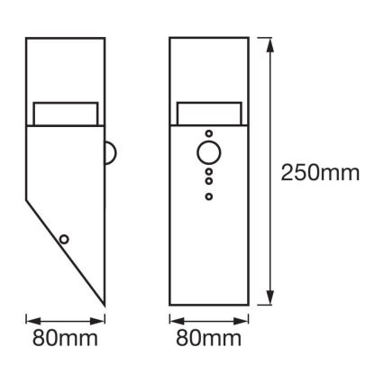 Ledvance - LED-Außenwandleuchte mit Sensor CRYSTAL LED/5W/230V IP44