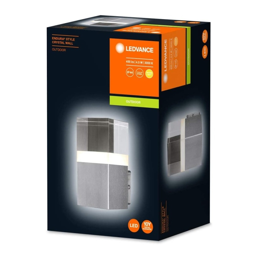 Ledvance - LED Auβen-Wandbeleuchtung CRYSTAL 1xLED/4,5W/230V IP44