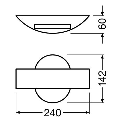 Ledvance - LED Auβen-Wandbeleuchtung SHIELD LED/11W/230V IP44