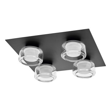 Ledvance - LED-Deckenleuchte für Badezimmer ORBIS FLAME 4xLED/5,5W/230V 3000/4000K IP44 schwarz