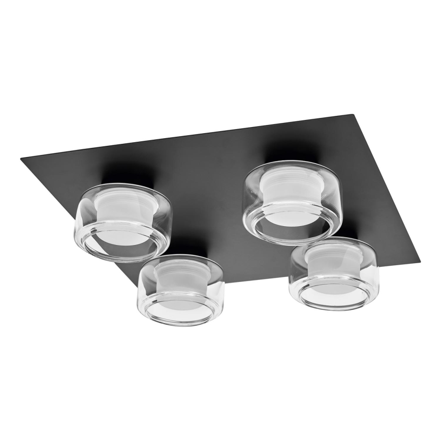 Ledvance - LED-Deckenleuchte für Badezimmer ORBIS FLAME 4xLED/5,5W/230V 3000/4000K IP44 schwarz