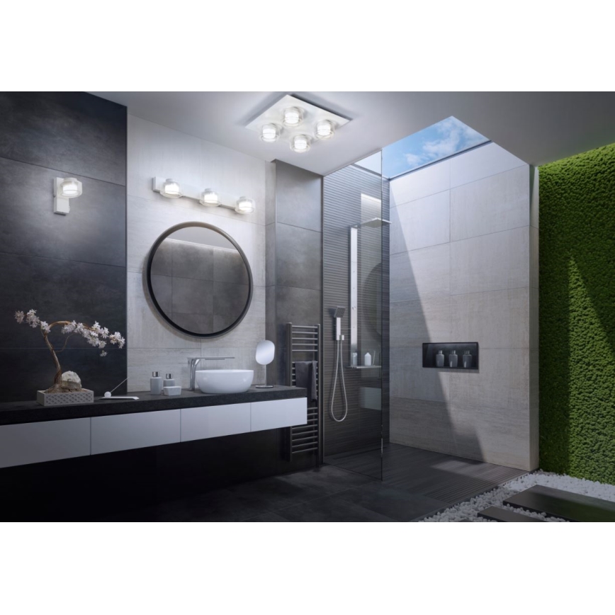Ledvance - LED-Deckenleuchte für Badezimmer ORBIS FLAME 4xLED/5,5W/230V 3000/4000K IP44 weiß