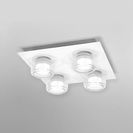 Ledvance - LED-Deckenleuchte für Badezimmer ORBIS FLAME 4xLED/5,5W/230V 3000/4000K IP44 weiß