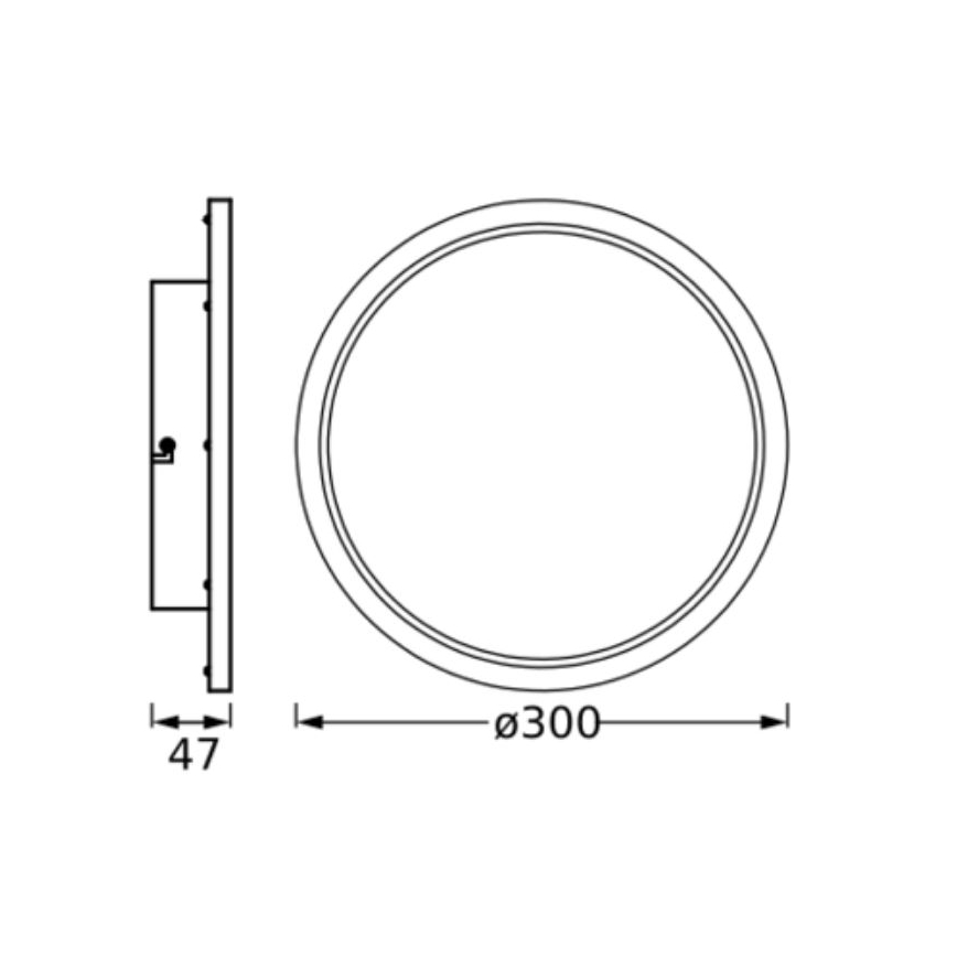 Ledvance - LED-Deckenleuchte für das Badezimmer DISC LED/18W/230V 3000/4000K IP44