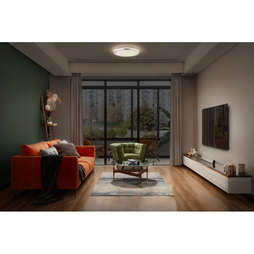 Ledvance - LED-Deckenleuchte ORBIS HELMAN LED/36W/230V d 48,5 cm silbern