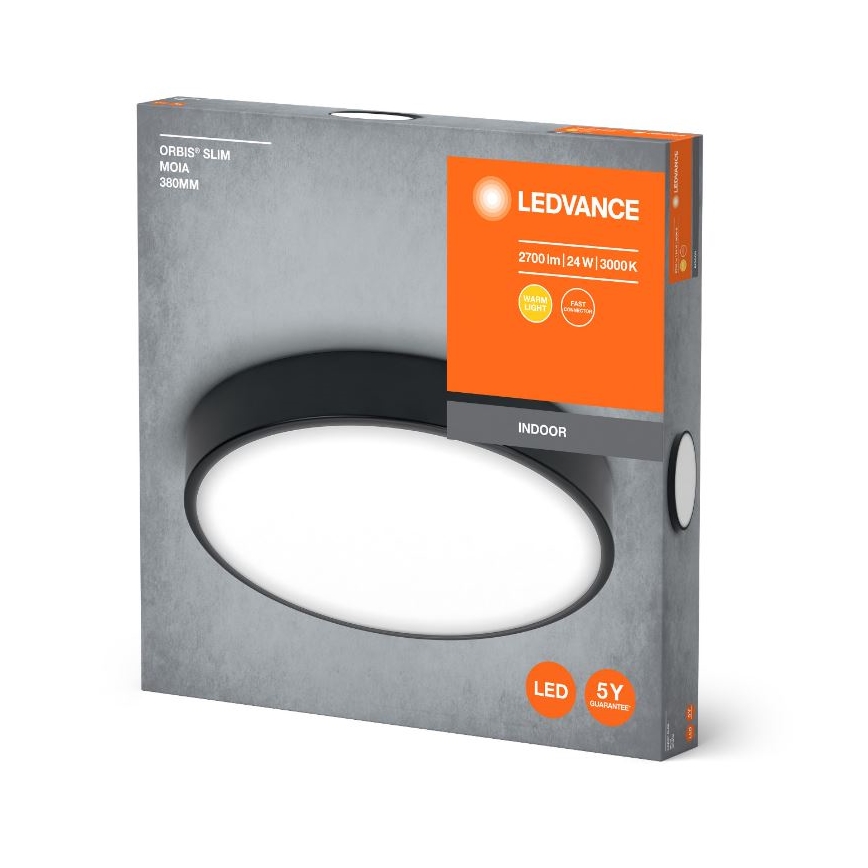 Ledvance - LED-Deckenleuchte ORBIS SLIM LED/24W/230V schwarz