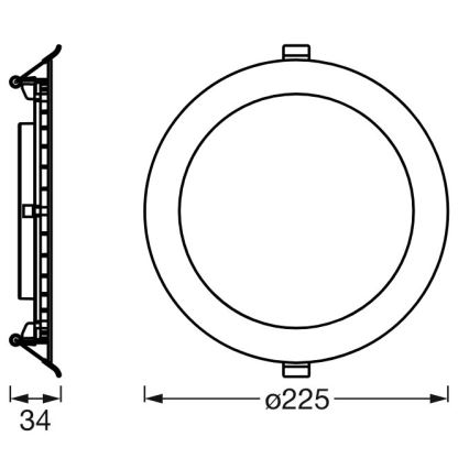 Ledvance - LED Faretto da incasso dimmerabile SUN@HOME LED/22W/230V 2200-5000 CRI 95 Wi-Fi