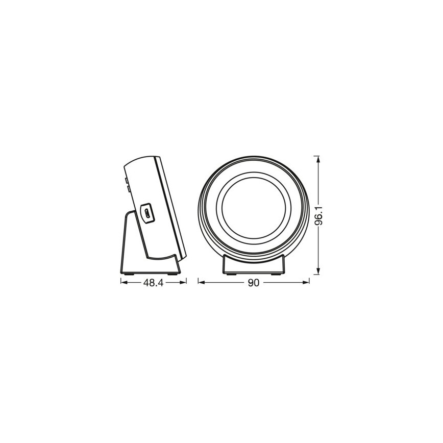 Ledvance - Horloge numérique LED avec rétroéclairage NIGHTLUX LED/0,3W/5V 1000mAh 3000/4000/6500K