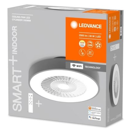 Ledvance - LED Plafoniera dimmerabile con ventola SMART+ LED/38W/230V 3000-6500K Wi-Fi + telecomando