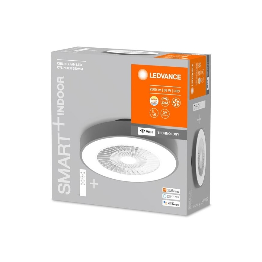 Ledvance - LED Plafoniera dimmerabile con ventola SMART+ LED/38W/230V 3000-6500K Wi-Fi + telecomando