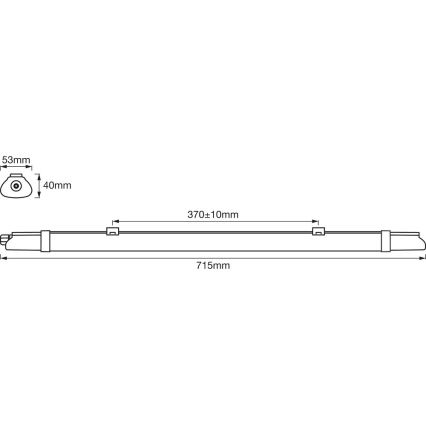 Ledvance - LED Luce fluorescente per impieghi gravosi DAMP LED/9W/230V IP65