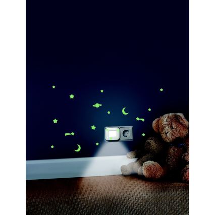 Ledvance - LED-Nachtlicht mit Dämmerungssensor LUNETTA LED/0,2W/230V