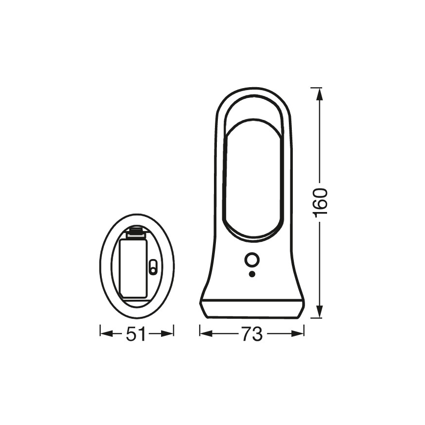 Ledvance - LED-Orientierungslicht mit Sensor MOBILE LED/0,7W/4xAAA