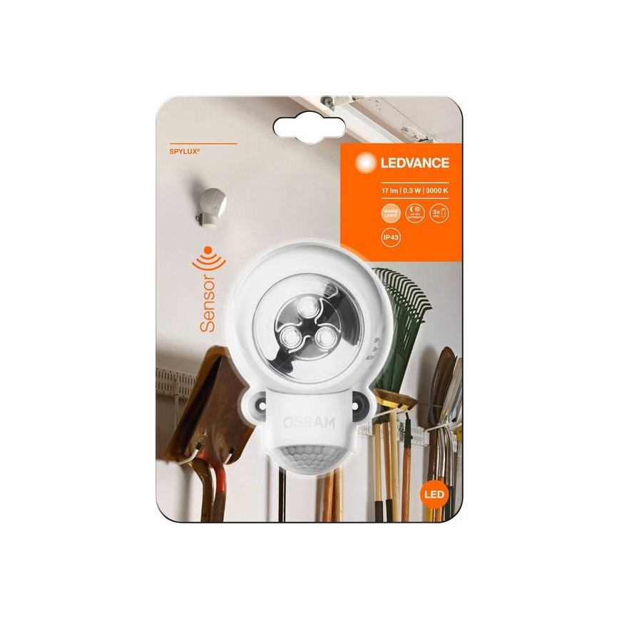 Ledvance - LED-Outdoor-Orientierungslicht mit Sensor SPYLUX LED/0,3W/4,5V IP4