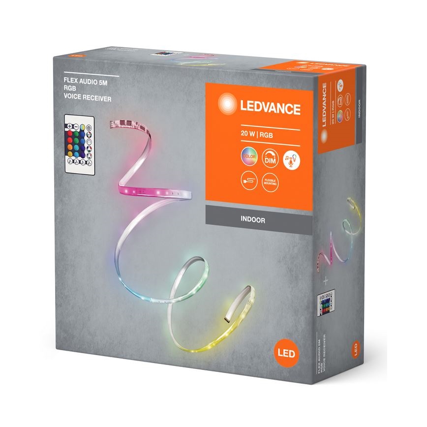 Ledvance - LED RGB Striscia dimmerabile FLEX AUDIO 5m LED/20W/230V + telecomando