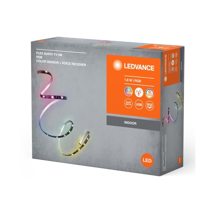 Ledvance - LED RGB Striscia dimmerabile per TV con sensore FLEX AUDIO 2m LED/1,8W/5V