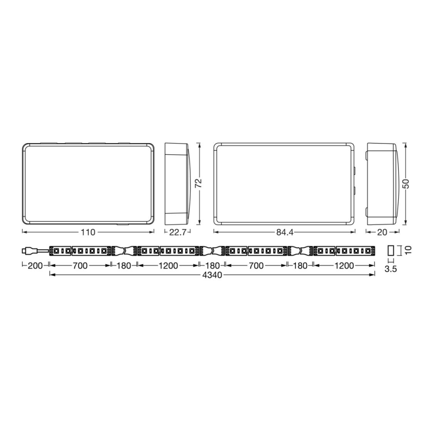 Ledvance - LED RGB Striscia dimmerabile per TV SYNCH BOX FLEX SMART+ MAGIC 4,5m LED/18W/230V Wi-Fi