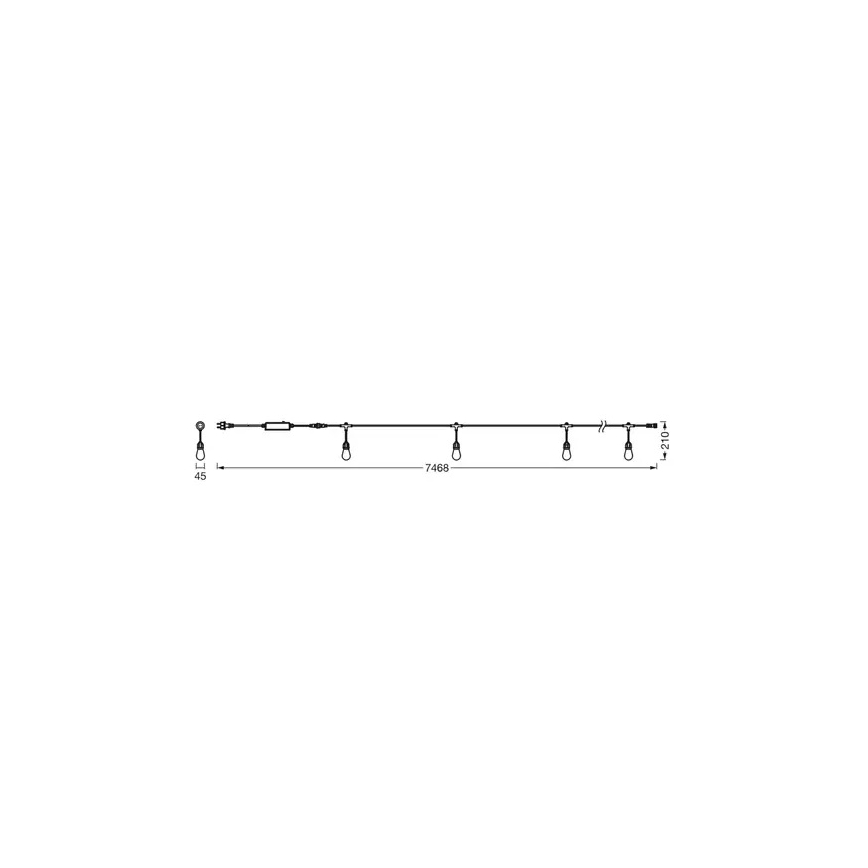 Ledvance - Catena LED RGBW dimmerabile da esterno SMART+ STRING 12xLED/0,37W/230V IP44 Wi-Fi