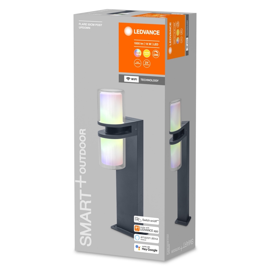 Ledvance - LED RGBW Dimmbare Außenleuchte CASCADE 2xLED/7W/230V IP44 Wi-Fi