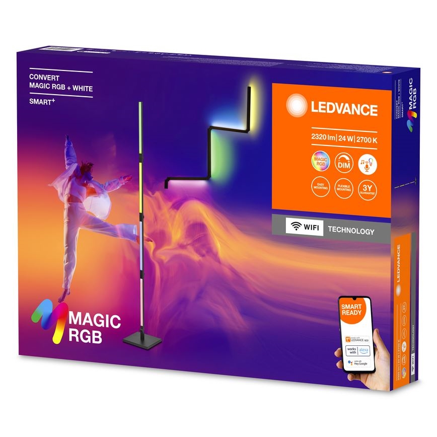 Ledvance - LED RGBW Lampada da terra con dimmer 2in1 SMART+ MAGIC LED/24W/230V Wi-Fi