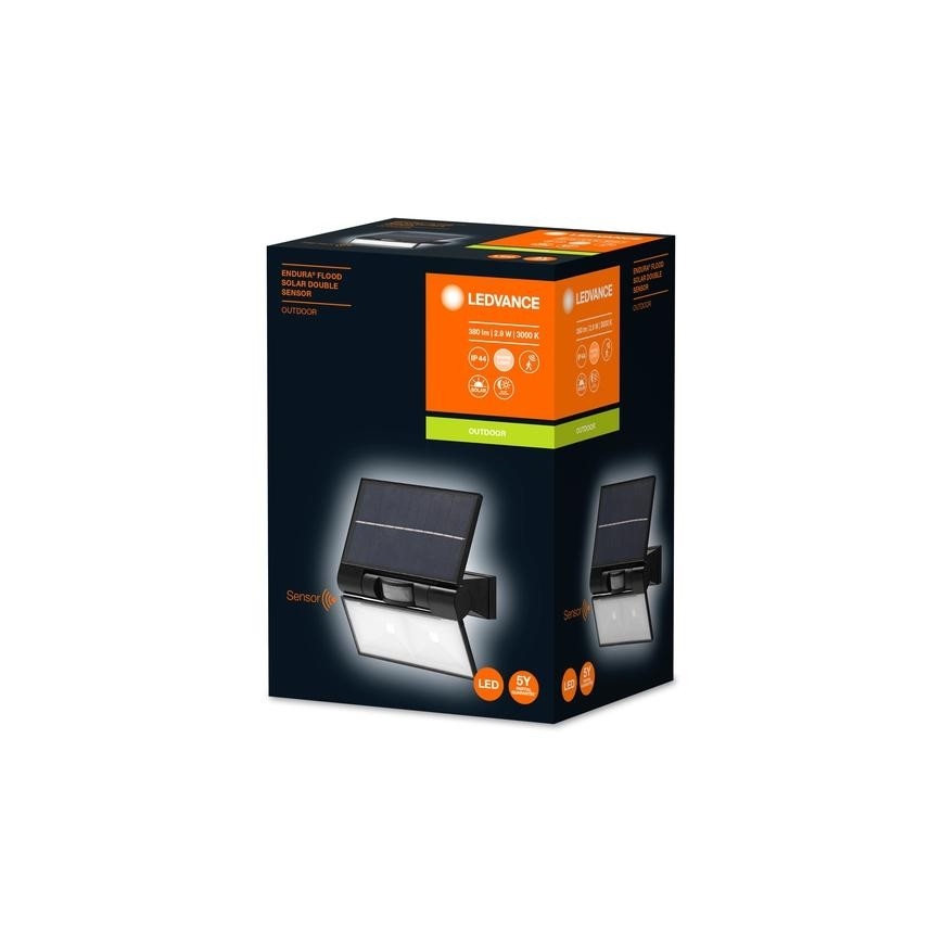Ledvance - LED Solar-Wandfluter für den Außenbereich mit Sensor FLOOD LED/2,9W/3,7V IP44