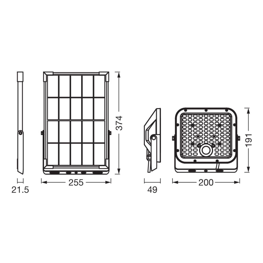 Ledvance - Dimmbarer LED-Solarstrahler mit Sensor FLOOD SPLIT LED/30W/6,4V IP65 + Fernbedienung