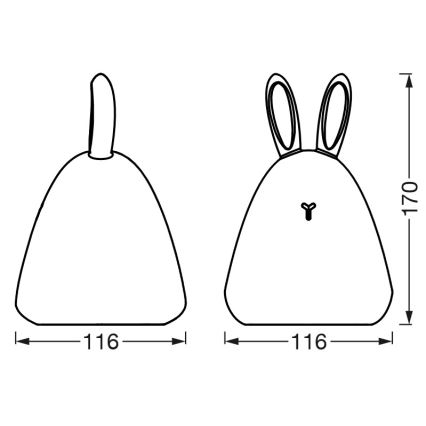 Ledvance - LED-Touch-Nachtlicht für Kinder TOUCH LED/2,5W/5V
