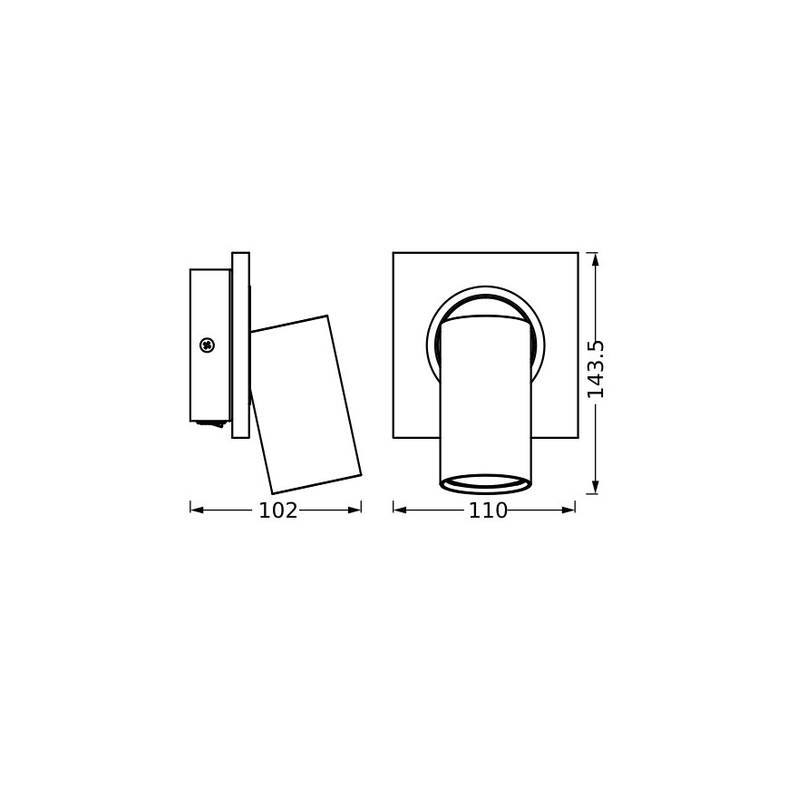 Ledvance - LED-Wandstrahler DECOR MERCURY 1xGU10/3,4W/230V