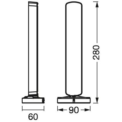 Ledvance - LOT 2x LED RGBW Lampe de table à intensité variable MOOD LIGHT LED/4W/230V Wi-Fi + télécommande