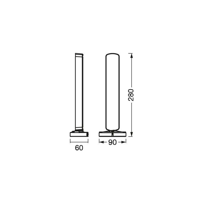 Ledvance - LOT 2x LED RGBW Lampe de table à intensité variable MOOD LIGHT LED/4W/230V Wi-Fi + télécommande