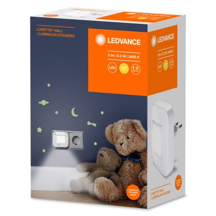 Ledvance - Luce notturna LED con sensore crepuscolare LUNETTA LED/0,2W/230V