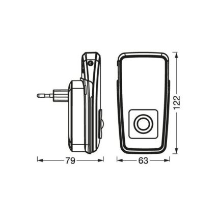Ledvance - Lumière d'orientation LED avec détecteur LUNETTA LED/2W/230V