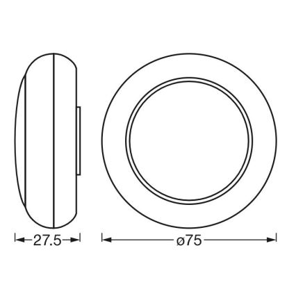 Ledvance - Lumière d'orientation tactile LED RGB DOT-IT LED/0,2W/4,5V