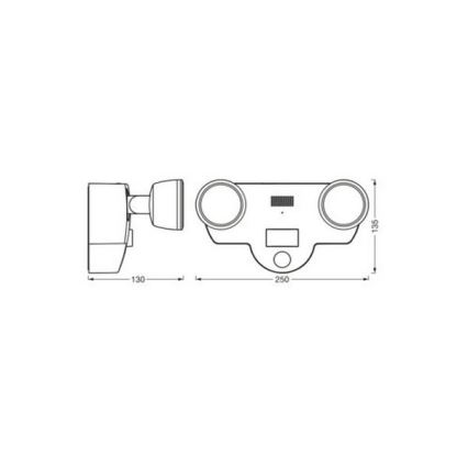 Ledvance - Luminaire à intensité variable LED extérieur avec détecteur et caméra SMART+ 2xLED/8W/230V IP44 Wi-Fi