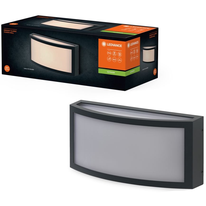 Ledvance - Outdoor-Wandleuchte CUADRA 1xE27/40W/230V IP65