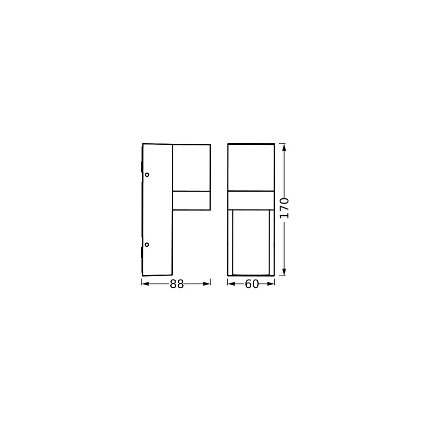 Ledvance - Outdoor-Wandleuchte ISIDOR 1xGU10/35W/230V IP65