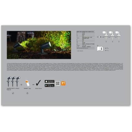 Ledvance - PACK 3x Lampe d'extérieur LED RGBW SMART+ SPOT 3xLED/4,5W/230V IP65 Wi-Fi