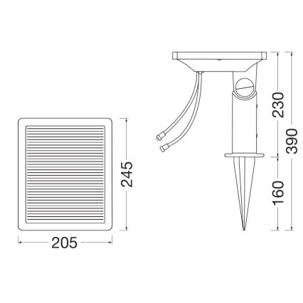 Ledvance - Pannello solare ENDURA 24W/12V IP67