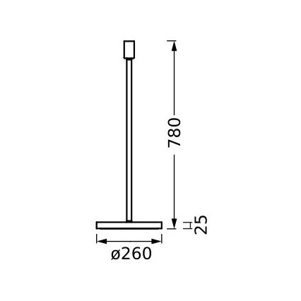 Ledvance - Piede lampada DECOR STICK 1xE27/40W/230V antracite