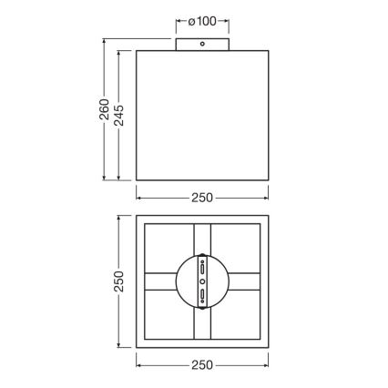 Ledvance - Plafoniera DECOR CARDBOARD 1xE27/15W/230V 25x25 cm