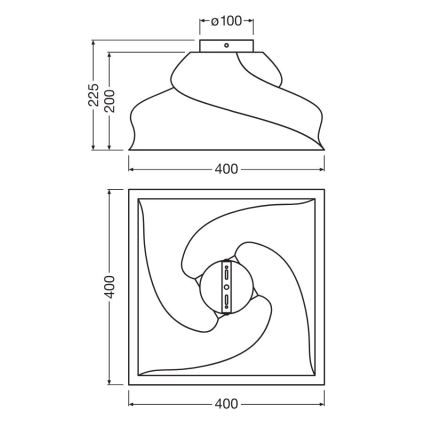 Ledvance - Plafoniera DECOR CARDBOARD 1xE27/15W/230V 40x40 cm