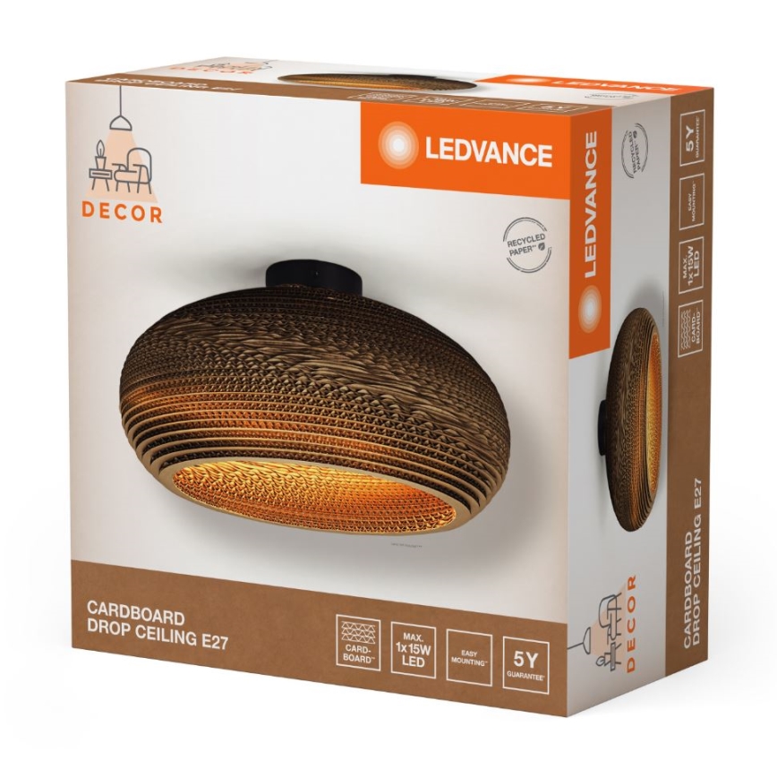 Ledvance - Plafoniera DECOR CARDBOARD 1xE27/15W/230V diametro 40 cm
