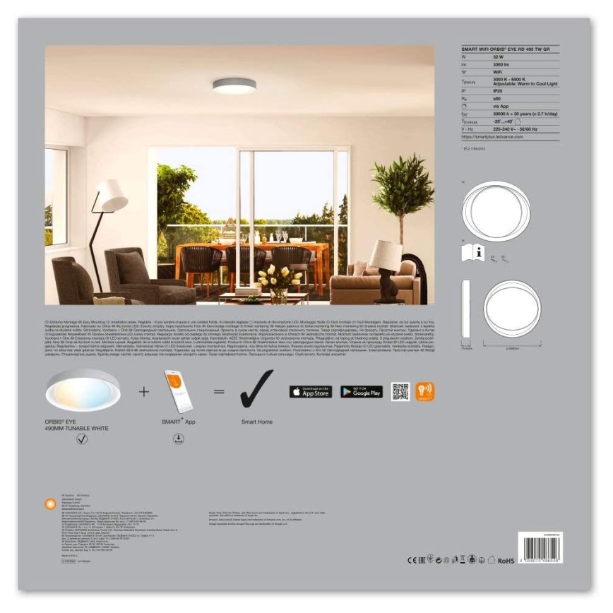 Ledvance - Plafoniera LED dimmerabile SMART+ EYE LED/32W/230V Wi-Fi