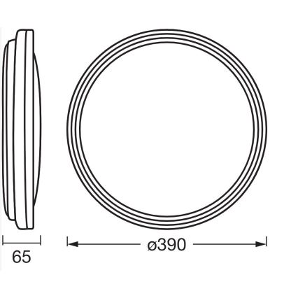 Ledvance - Plafoniera LED ORBIS HELMAN LED/24W/230V diametro 39 cm argento