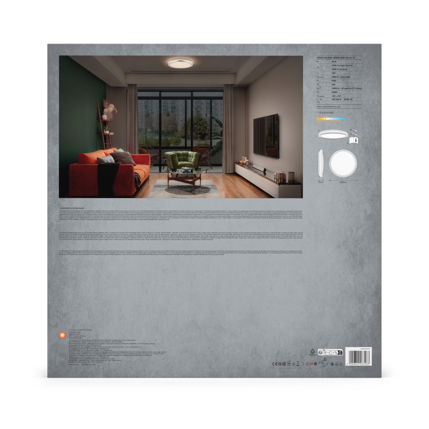 Ledvance - Plafoniera LED ORBIS HELMAN LED/36W/230V diametro 48,5 cm argento