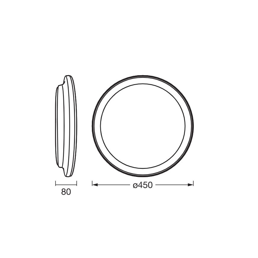 Ledvance - Plafoniera LED ORBIS PEDERSON LED/24W/230V diametro 45 cm nero