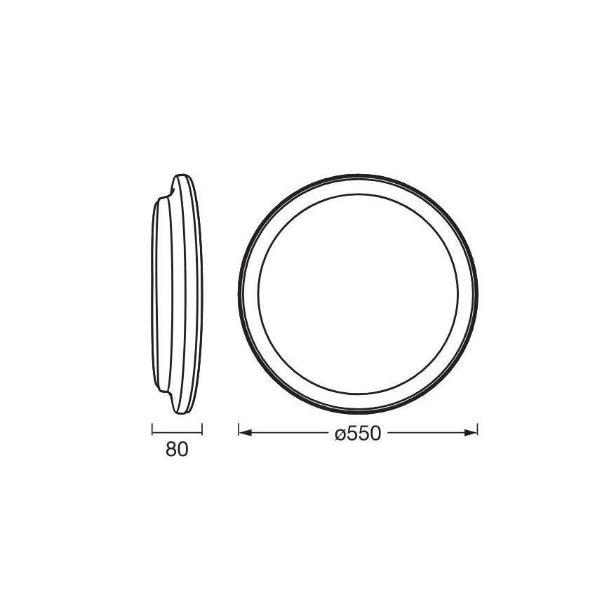 Ledvance - Plafoniera LED ORBIS PEDERSON LED/36W/230V diametro 55 cm nero