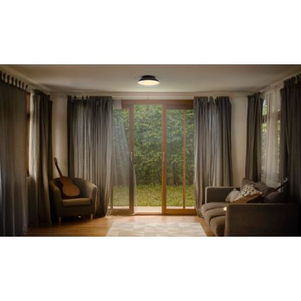 Ledvance - Plafoniera ORBIS MILAN 2xE27/10W/230V nero