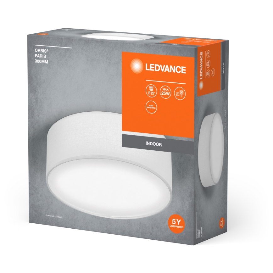 Ledvance - Plafoniera ORBIS PARIGI 1xE27/25W/230V bianco