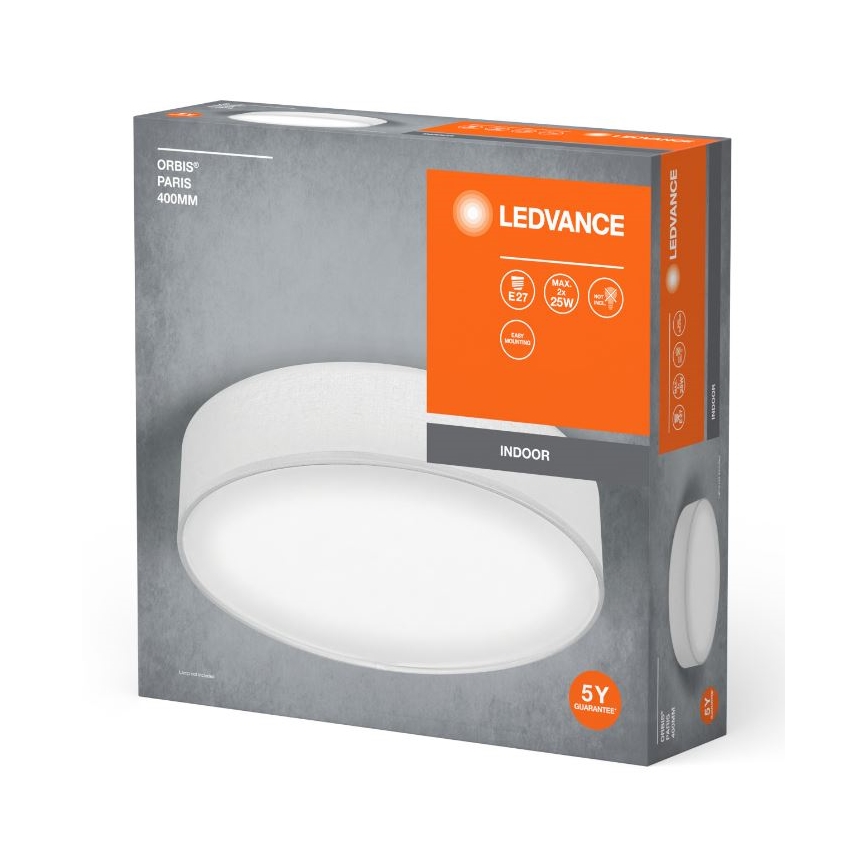 Ledvance - Plafoniera ORBIS PARIGI 2xE27/25W/230V bianco